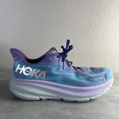 Zapatos para correr Hoka One One Clifton 9 para mujer talla 9B azules 1127896 CVPL Foto 1 de 4