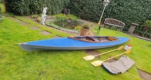 sehr gepflegtes Paddelboot, 2 Sitzer, blau mit 2 x Auftriebskörper, 2 x Paddel - Bild 1 von 6