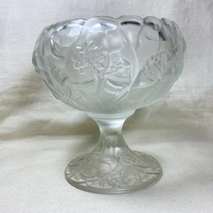 Fenton Seerose satiniertes Glaskompott - Bild 1 von 10