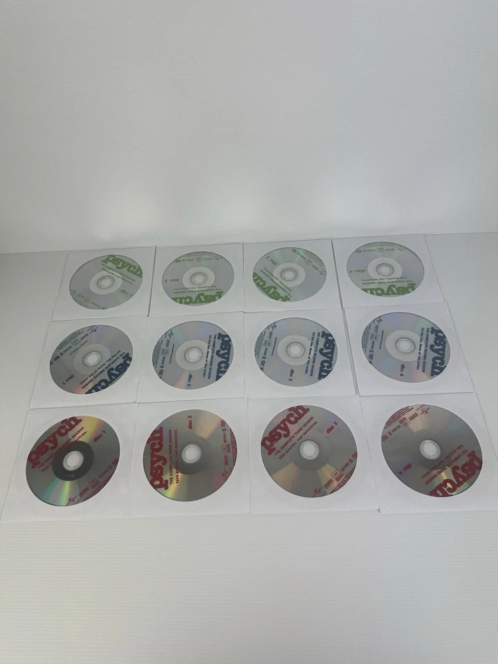 Psych Complete Series Seasons 1-8 DVD Region 1 PAL + Bonuses Discs Only No Cases - Image 1 of 4