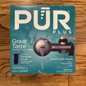 PUR PLUS Horizontal Faucet Mount Water Filtration System (PFM350V)-Metallic Grey - Picture 1 of 7