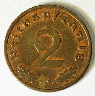GERMANY (Third Reich) 2 Reichspfennig 1937 A - Bronze - aUNC - 3796 - Image 1 of 2