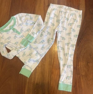 Boys TBBC The Beaufort Bonnet Company Elephant 2pc Pajamas 6 Cotton FLAW - Picture 1 of 5
