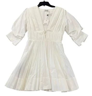 NUEVO Mini Vestido Simkhai Steph Para Mujer Blanco Talla 0 NUEVO CON ETIQUETAS ENVÍO GRATUITO Foto 1 de 3