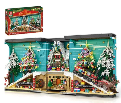 MOC Merry Christmas Bookstand 3260 Pcs with box and light Christmas gift - Image 1 of 4