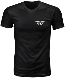 Fly Racing 354-04042X Camiseta Grapa Negra * Camiseta Algodón Premium Cuello Redondo - Imagen 1 de 2