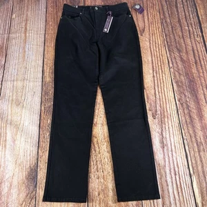 Pantalones de mezclilla adelgazantes originales Gloria Vanderbilt Amanda para mujer talla 10 negros promedio nuevos con etiquetas - Imagen 1 de 8