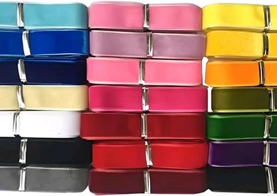 20 Yards 5/8" Velvet Ribbon Assorted Colors Bulk Pack, 20 Colors - Image 1 of 4