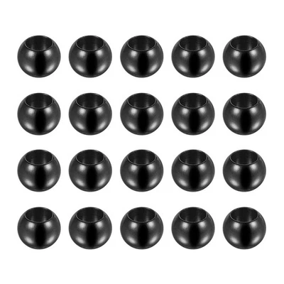 20pcs Beads 10mm Stainless Steel 6mm Hole Dia Bead for DIY Craft Black Foto 1 de 4
