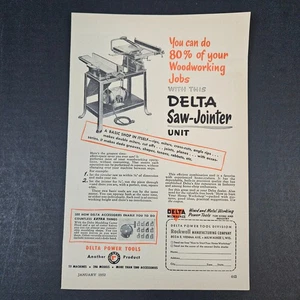 1952 Delta Power Tool Division Säge-Verbindungseinheit Rockwell Mfg Co Vintage Druckanzeige - Bild 1 von 6