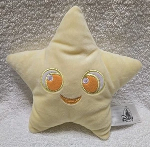 Disney Parks Pixar Pier La Luna Yellow 7" Smile Star Plush Sculpted Back Logo - Picture 1 of 7