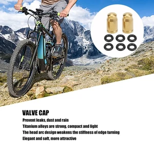Bicycle Air Nozzle Cap Titanium Alloy Mechanical Property Bike Tire Amer AU - Picture 1 of 12