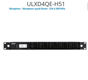 Empfänger - Quad - Band SHURE ULXD4QE H51 - 534 bis 598 MHz Neu - Bild 1 von 9