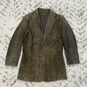 John Varvatos Skin Lederjacke Herren Größe 50 braun gefüttert Vintage Moto - Bild 1 von 10