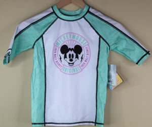 Disney Park Mickey Mouse The Original Rash Guard Swim Shirt Size 9/10 - Picture 1 of 7