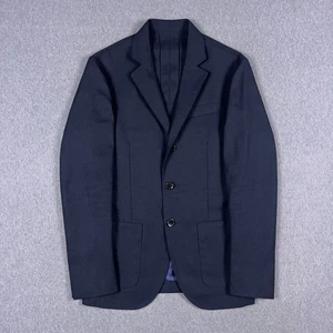 Manual Alphabet Blazer Size 1 (US 36R) Unlined Unstructured Made in Japan - Picture 1 of 13
