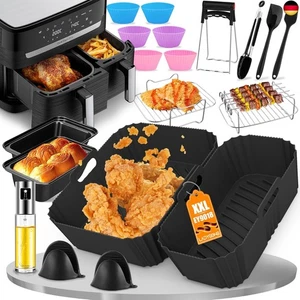 Heissluftfritteuse Zubehör für Tefal EY9018 Dual Easy Fry 5,2/3,1L - Airfryer Z - Bild 1 von 7
