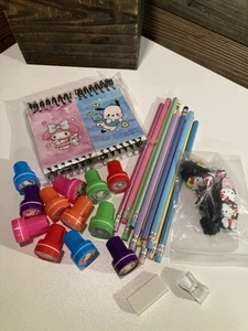 Hello Kitty & Friends Party Bag Fillers Goodie Bags 50 Pcs Pencils Stamps && - Picture 1 of 8