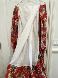 Ralph Lauren Queen Bedskirt Belle Harbor Blumenmuster rot bunt RAR - Bild 1 von 14