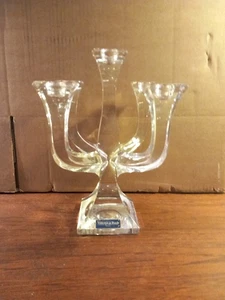 Vtg VILLEROY & BOCH 5 Arm Crystal Candelabra , 26CMS TALL  - Picture 1 of 13