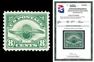 Scott C4 1923 8c Emblem Airmail Issue Mint Graded XF 90 NH with PSE CERT - Picture 1 of 1