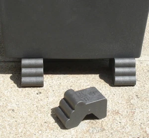 Füsschen Füße Pflanzkübel Blumenkübel Pflanztopf 4 Stück Anthrazit Grau - Bild 1 von 1