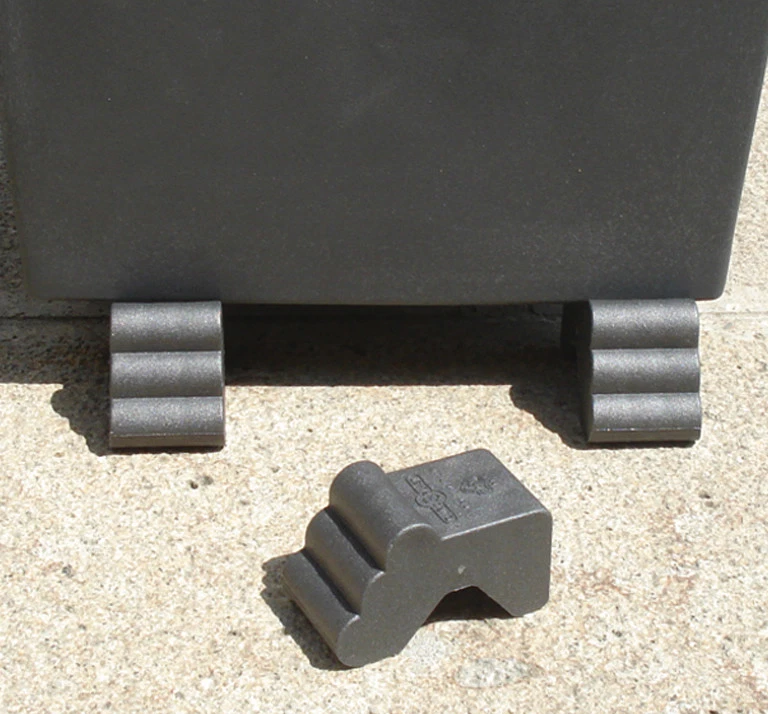 Füsschen Füße Pflanzkübel Blumenkübel Pflanztopf 4 Stück Anthrazit Grau - Bild 1 von 1