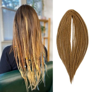 20" Double Ended Dreadlocks Soft Synthetic Dreadlocks Extension Reggae DE Dreads - Bild 1 von 31
