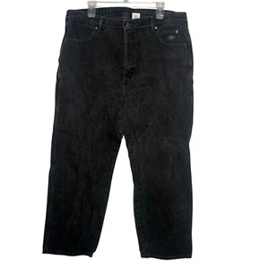 Vintage Harley Davidson Relaxed Fit Jeans Size 40x30 Black Logo Patch Distressed - Picture 1 of 8
