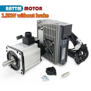 【DE】Kit de controlador de servomotor de CA de 1,5 kW 6 N.m 2500 rpm 220 V con cables codificadores sin freno - Imagen 1 de 11
