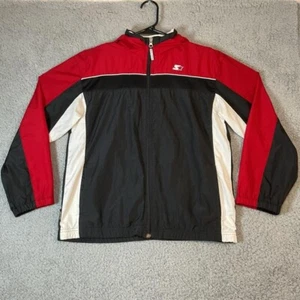Giacca a vento Starter giovane piccolo ragazzo 13-14 anni full zip con cappuccio foderata - Foto 1 di 8