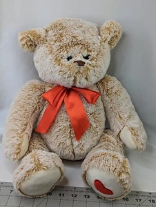 Animal Adventure Brown Bear Plush 17 Inch Red Heart 2017 Stuffed Animal Toy - Picture 1 of 8