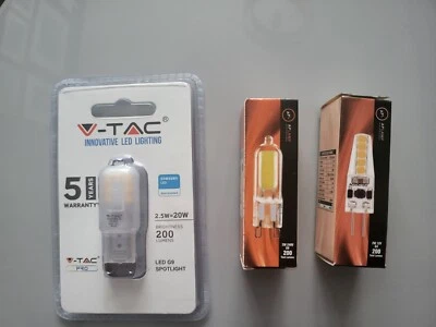 G4 G9 Led Bulb 2W / 2.5W  COB / SMD 200 Lm 3-4-6K Glass/ Plasic - Image 1 of 4