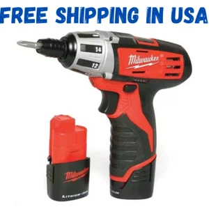 Milwaukee Tool 2401-22 M12 1/4" Sechskant-Schraubendreher, M12 (2) Cp 1,5 Akkus - Bild 1 von 5