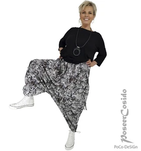 LAGENLOOK Haremshose Ballon-Hose XL-XXL-XXXL 44 46 48 50 52 54 56 schwarz weiß - Bild 1 von 12