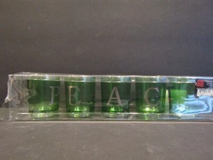 FRESH DECOR Set di 5 supporti votivi colore argento PACE verde vacanza 2 1/2" - Foto 1 di 5