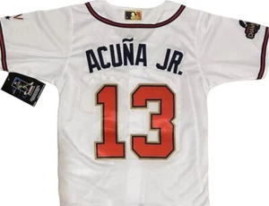 Youth Ronald Acuna Jr  Atlanta Braves World Series Nike Jersey (Fully Stitched) - Picture 1 of 6