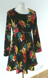 LOUCHE Dress XS 8 Floral 'Cybill Print' Long Sleeve Blogger Style Fit Flare - Picture 1 of 10