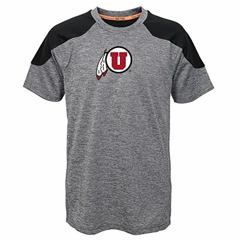 NCAA Utah Utes Boys  Outerstuff Gamma Short Sleeve Performance Tee, Heather G Cover