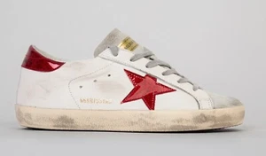 NW GOLDEN GOOSE sneakers SUPERSTAR GWF00101.F006116 white red star Leather ICON - Picture 1 of 5