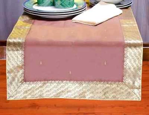 Brown-Hand Crafted Table Runner (India) - Picture 1 of 1