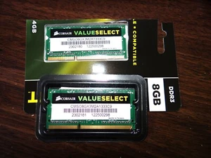 Corsair Laptop Memory 8 GB RAM Kit (2x4GB DDR3 1333Mhz) CMS08GX3M2A1333C9 - Picture 1 of 3