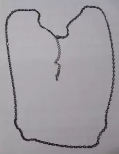Collar de cadena vintage de 30 1/2" tono plata oscura - Imagen 1 de 3