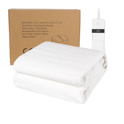 Electric Blanket Single Double King Size Heated Under Blankets with 3 Settings - Image 1 of 4