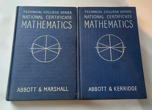 Mathematics Books 1954 Abbott Kerridge National Certificate Technical college - Picture 1 of 3