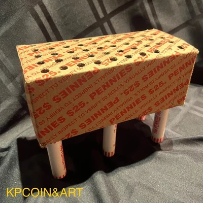 Sealed $25 Bank Box-Of 2,500 Pennies-(Unsearched)-Look for Wheats/Errors/Copper - Image 1 of 4