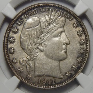 1911-D NGC AU55 BARBER HALF DOLLAR - Picture 1 of 4