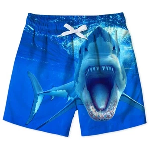 Boys Swim Trunks 3D Shark Swim Pants Elastic Waist Quick-Drying Board Shorts ... - Picture 1 of 6