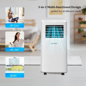 8000 BTU Portable Air Conditioner AC Cooler Fan Dehumidifier 200 Sq.ft w/Remote - Picture 1 of 7