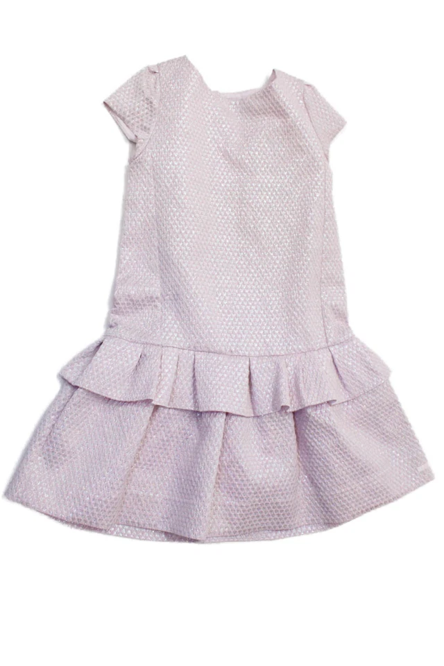 Mini Vestido Rosa Manga Gorra Lili Gaufrette Niñas Talla 10 Foto 1 de 4